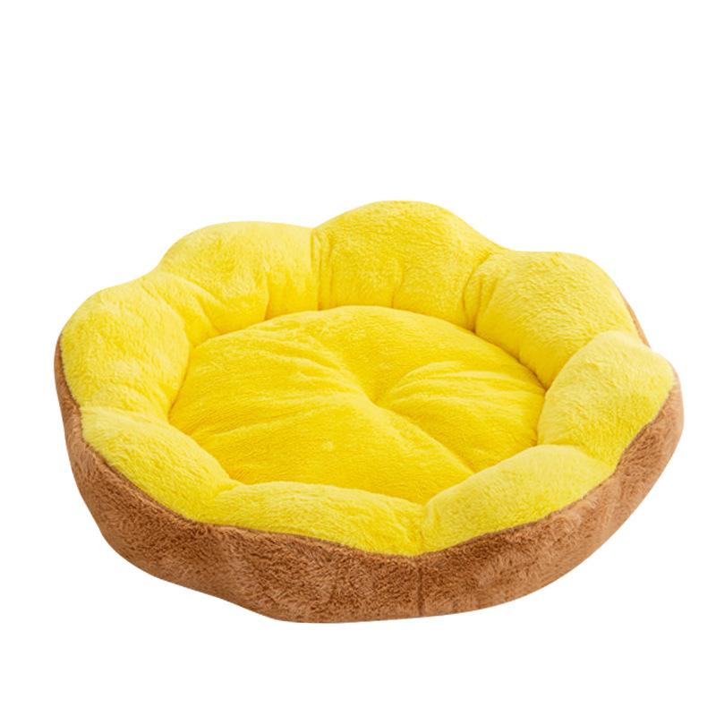 Petal-shaped cat bed, thickened and warm for winter, removable and washable pet bed, round bed for small dogs, pet supplies