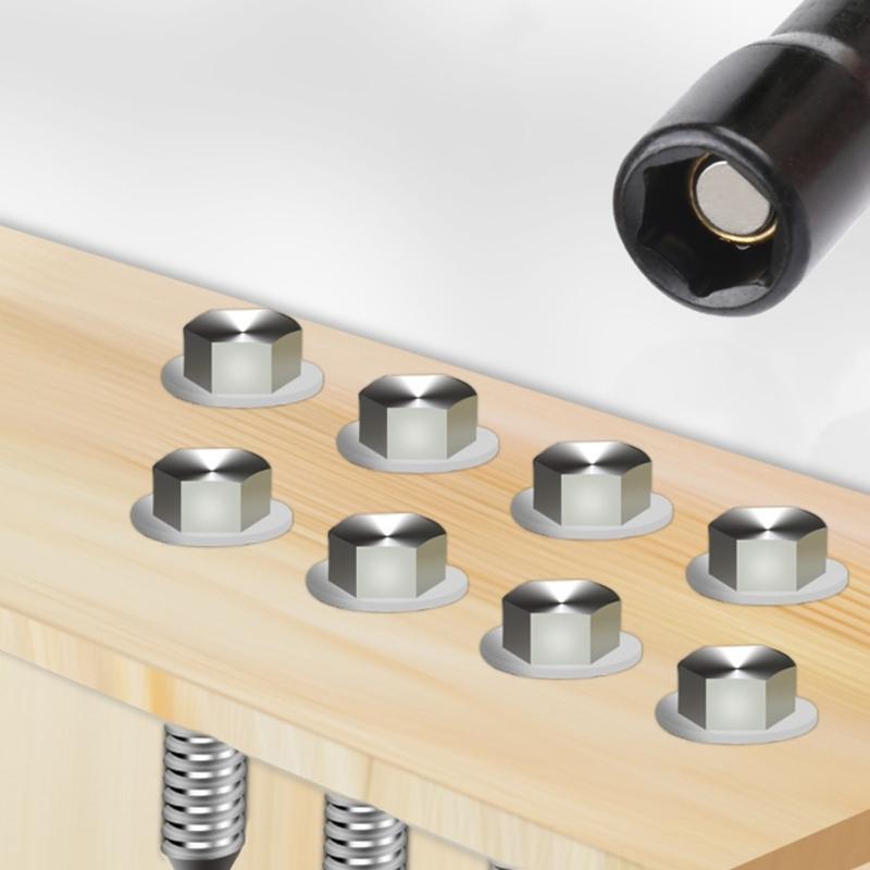 1 Set Hex Shanks Socket Drill Bit Magnetic Impact Driver Accuracy Socket Head for Efficient Nut and Screw Handling