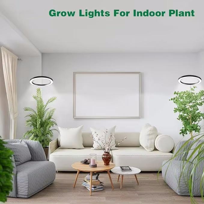 Grow Lights Indoor Plants LED Ring Grow Lights Height Adjustable USB Telescopic Tube Ground Inserted Flower Potted Seedling Lamp