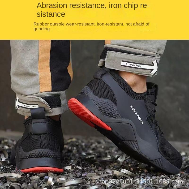 

Обувь для страхования труда, легкая, мягкая подошва, устойчивая к ударам и проколам, дышащая, рабочая обувь, защитная обувь 36