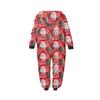 Christmas Print Parent-Child Outfit Hooded Zipper One-Piece Fashionable Home Suit Set