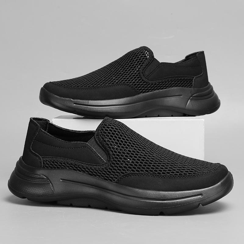 Men's Slip-On Mesh Breathable Lightweight Versatile Walking Casual Sports Shoes Easy to Wear Comfortable All-Day Footwear