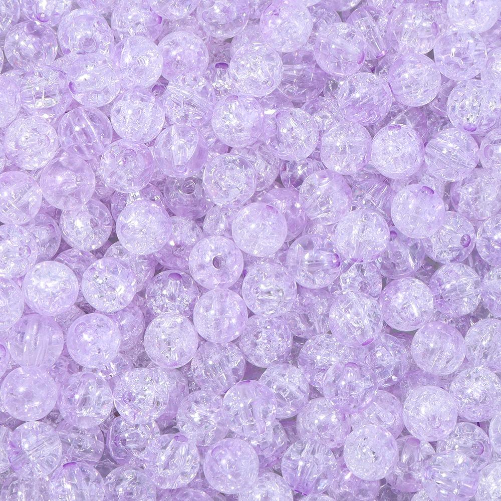 50pcs/Lot 8 10mm Colorful Cracked Beads Acrylic Beads Colorful Round Loose Spacer Bead For Jewelry Making DIY Bracelet Necklace