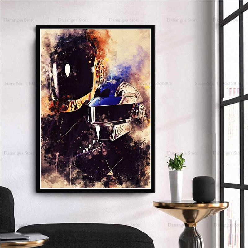 

Абстрактний Daft Punk DJ Музична Зірка Художній твір Легенда Сучасні Постери Принти Настінне Мистецтво Картина на Полотні Фотографія Подарунок Кімната Домашній Декор 40x50cm no frame