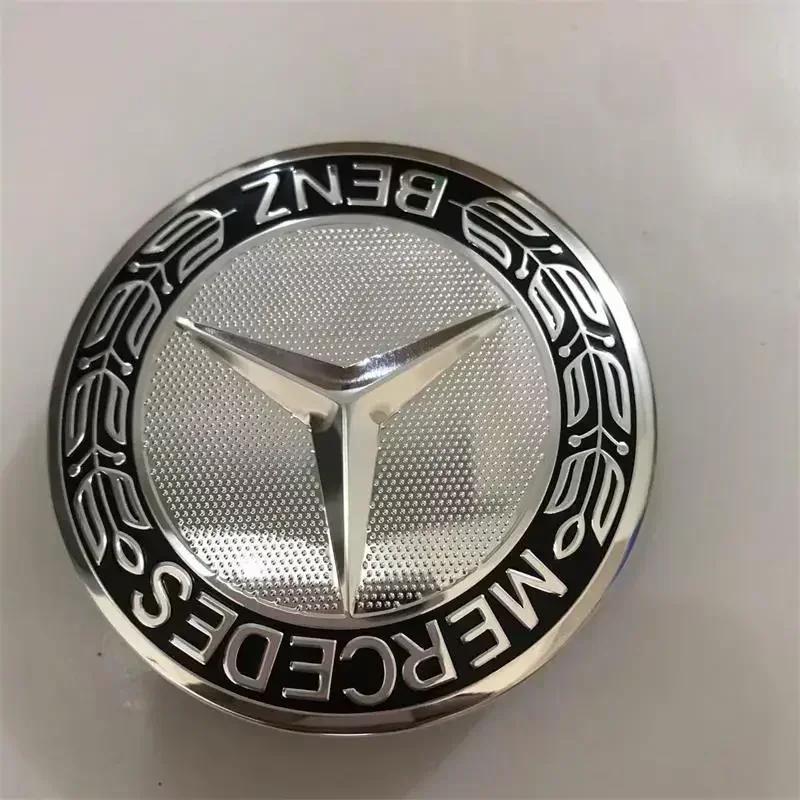 2025 Hot For Mercedes Benz Mercedes Benz 75mm Black and Silver AMG Hubcap Center Cap Upgrade Wheel Hub Cover