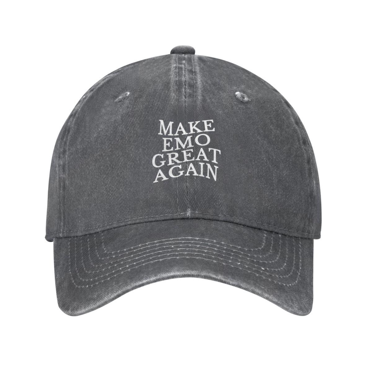 

Let’s Make Emo Great Again Ковбойський капелюх Косплей Значок Рибальський капелюх Модні пляжні капелюхи для жінок унісекс