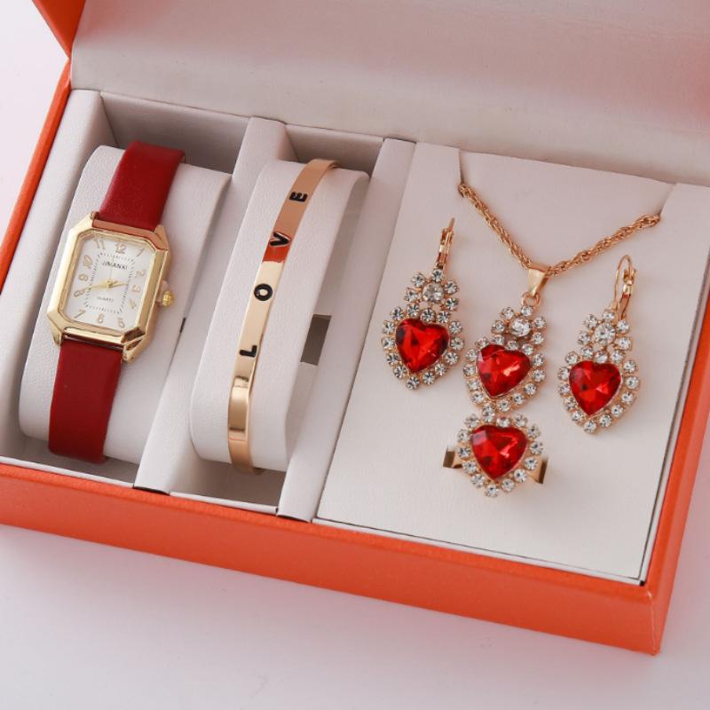 Watch Bracelet Set Ladies Watch Fashion Women'S Watch Gifts Versatile Quartz Watch