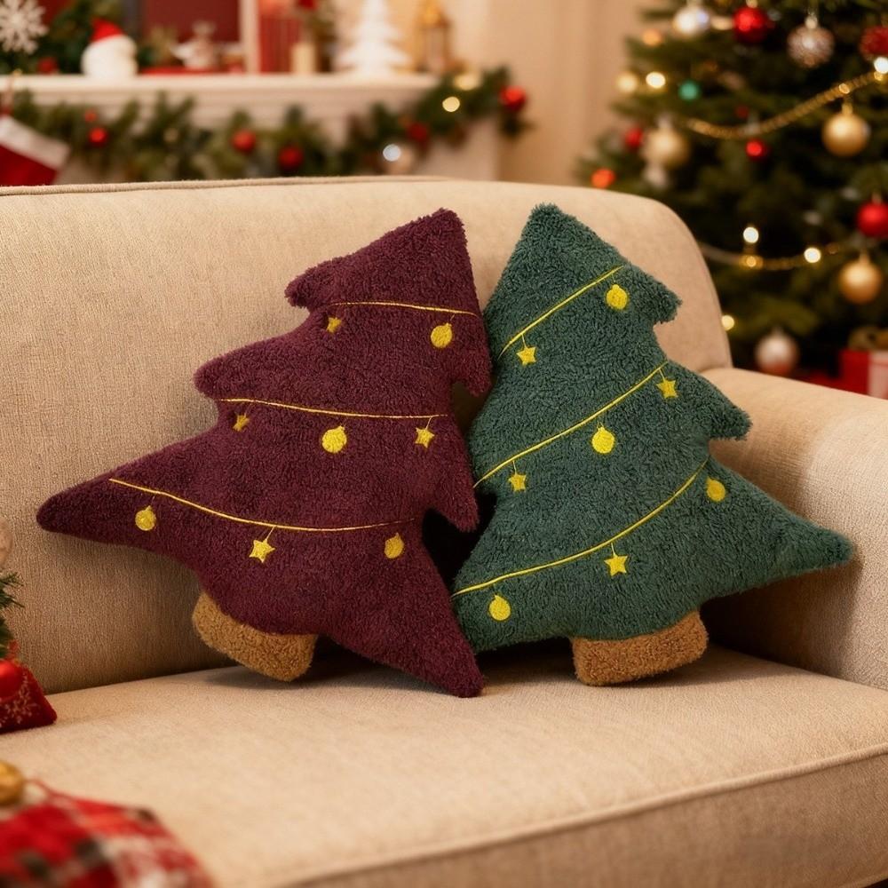 Soft Christmas Tree Pillow 40cm Festive Decor Pillow New Plush Cushion Christmas