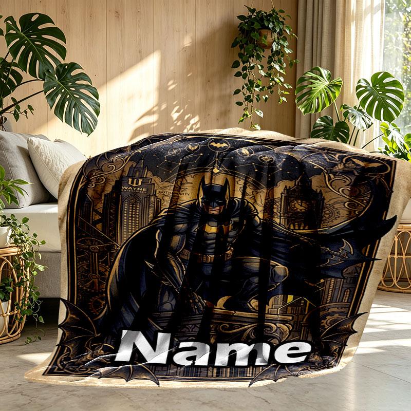 Couverture Personnalisée Batman Imprimé, Décoration Intérieure, Chambre à Coucher, Canapé, Camping, Canapé, Cadeaux pour Anniversaire Noël