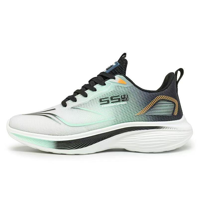 Men's Ultra-Light Breathable Running Shoes - Ice Silk Mesh, Shock Absorbing EVA, Lace-Up Summer Sports Sneakers