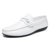 Fashion Summer Men Casual Shoes Leather Moccasins Breathable Slip on Boat Shoes Italian Luxury Brand Mens Driving Loafers Size 39-46