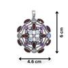Natural Multi Gemstone Pendant, 925 Silver Jewelry, Statement Pendant, Gift for Mom