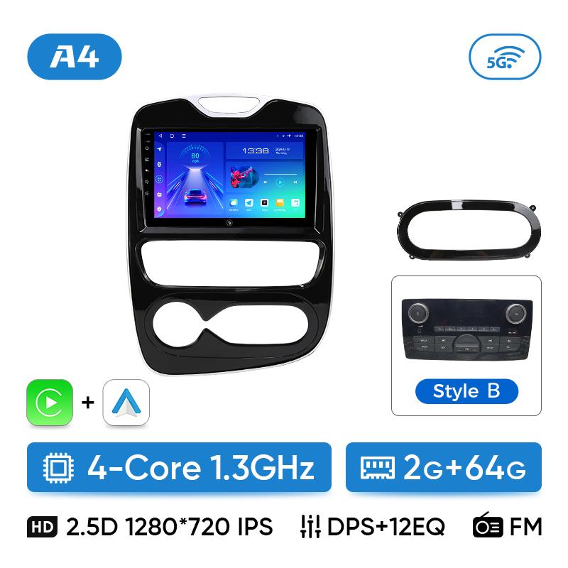 Ainavi Car Radio For Renault Clio 4 2012 - 2018 Wireless Carplay Android Auto Multimedia Player Stereo 2Din 4G Wifi DSP