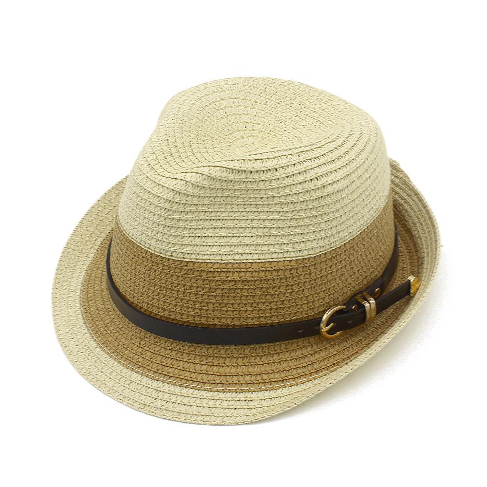Summer color matching personalized Panama hat British jazz cool hat trendy brand sun hat fashionable versatile couple straw hat