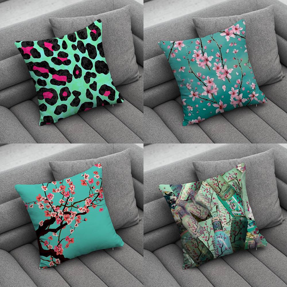 AArizonaES Green Tea Pillow Case Pillowcase Home Sofa Cushions Car Cushions Pillowcover Office Pillowshell Pillow
