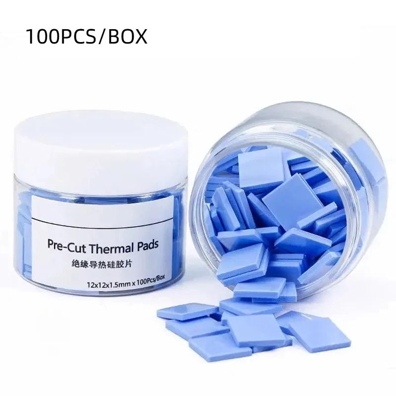 Thermal Pads 100Pcs 6W High Heat Conductivity for IC Heat Sink Chip Router CPU Cooling Replacement Accessories