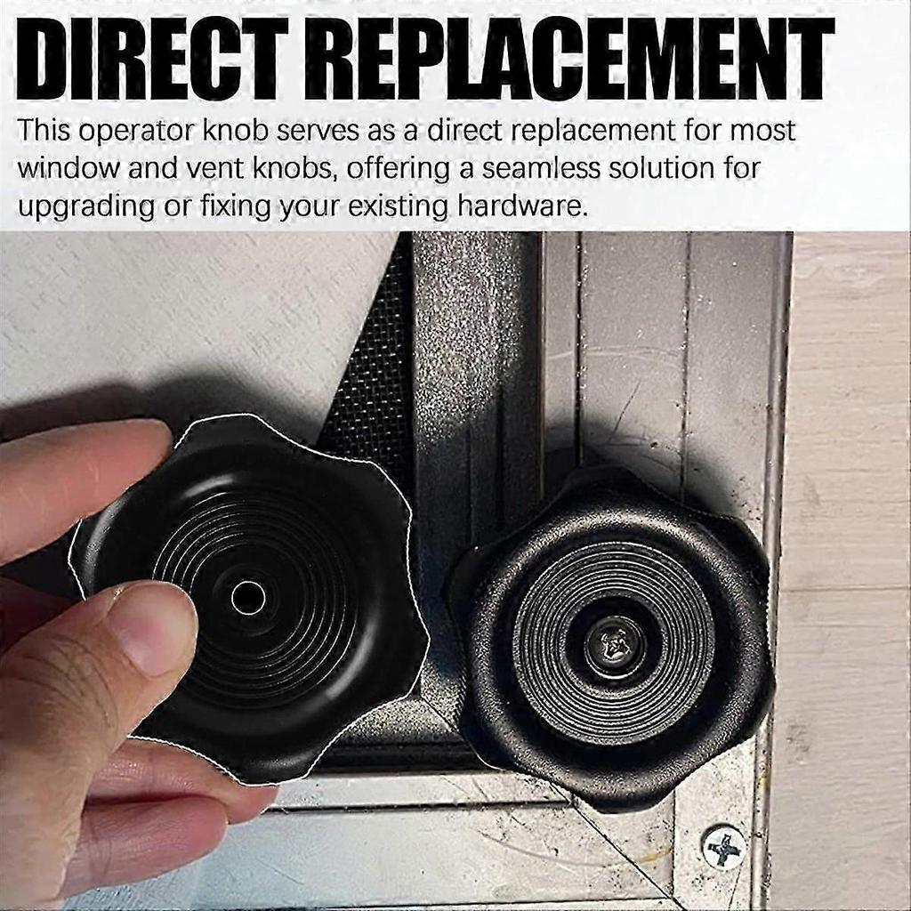 3 Pack Black 1inch Shaft RV Window and Vent Knob