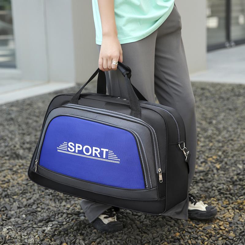 Durable Oxford Cloth Travel Bag: Large Capacity, Portable for Short Business Trips and Fitness.