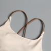 Women's Strappy Back Yoga & Pilates Tank Top with Chest Pad - Fitness & Running Sportswear