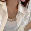 925 Silver Heart Pendant Necklace Adjustable Choker Elegant Love Jewelry Gift for Women Girls