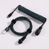 GX16 Coiled Keyboard Cable Type C Metal USB Coiled Cable for USB Keyboard