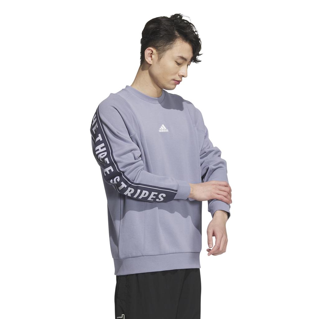 Adidas Sweatshirt Ward Crewneck Sweatshirt KWX97 Silver Violet L Men's (JG8592)