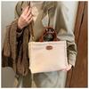 Lamb Wool Plush Bag Women's Large-capacity New Autumn and Winter Messenger Bag Portable Commuter Tote Bag