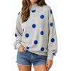 Women's Casual Printed Long Sleeve Crewneck Sweatshirt Top for Daily Wear