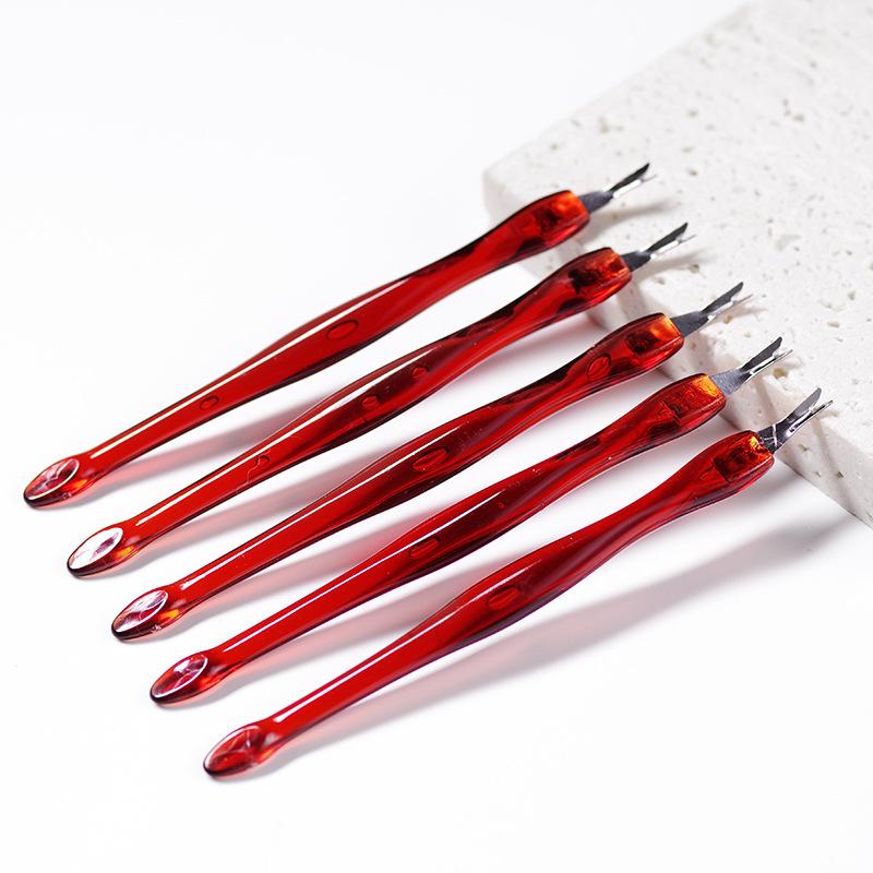 Manicure Nail Tool Hot Sale Rainbow Color Nail Salon DIY 3Pcs/set Dual-ended Stainless Steel Nail Cuticle Pusher Scissor Set