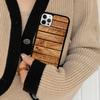 Wood Grain Phone Case Silicone PC+TPU For For iPhone  11 12 13 14 15 16 Plus Pro Max Cover