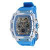 Transparent Case Business Watch Water Proof 50M Luminous Casual Cool Large Dial Silicone Strap Fashion Hollowed Watch