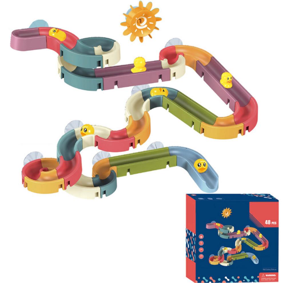 25Pcs Baby Shower Track Toy Set - Cute Duckling Bath & Educational Toy