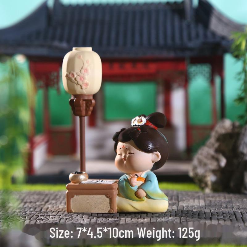 Kreativer Handyhalter im Stil der Tang-Dynastie mit Glücksbringer: Exquisites Harzornament