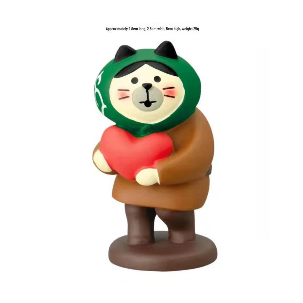 Japanese Style Cat & Strawberry Chocolate Resin Ornaments - DIY Blind Box Gift Accessories