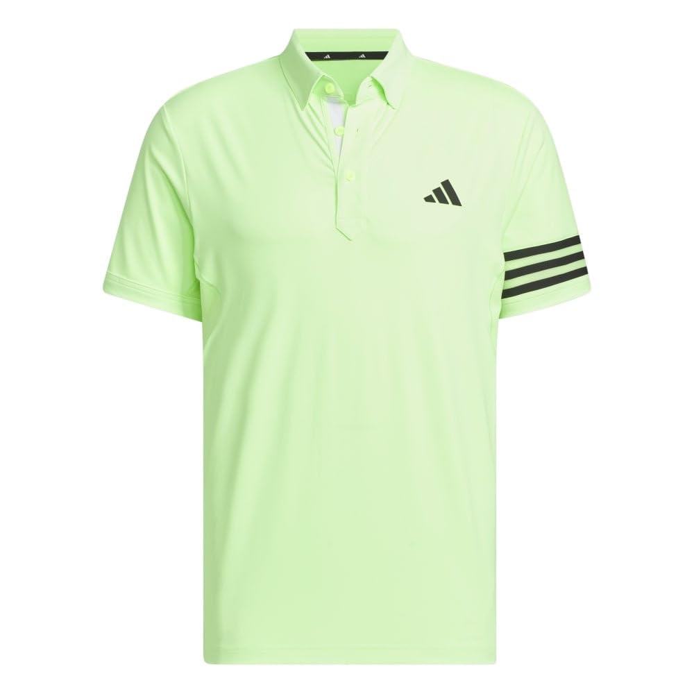 Golf 3 Stripes Mesh Vent Polo Green Spark [Adidas Golf] Men's