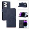 Universal Leather Flip Case for iPhone 13/14/15/16 Pro Max - Drop-proof Small Calf Grain