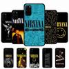 Coque de téléphone pour Samsung S 24 Fe 25 Ultra Plus 20 Lite 21 30 22 23 24 22 Ultra 5G avec motif groupe de rock N-Nirvana Fundas