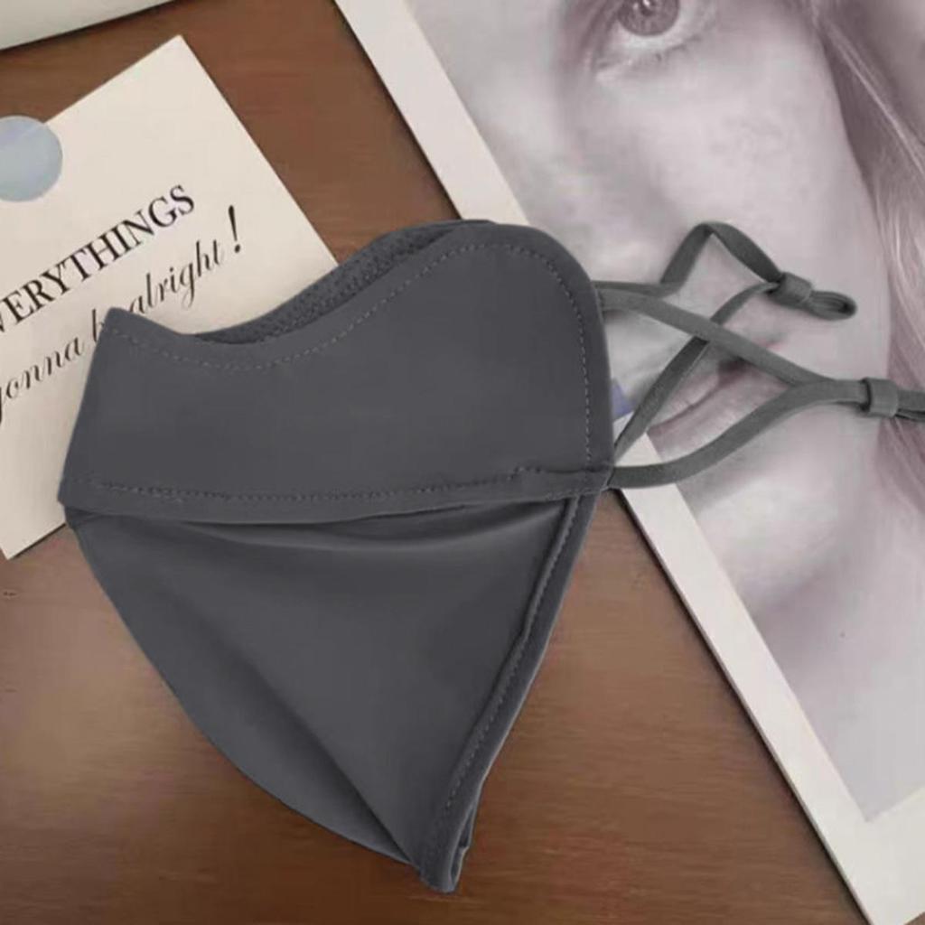 Ice Silk Sunscreen Masks Summer Women's Light Weight Breathable Adjustable Protective Mask for Outdoor Cycling Running