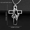 Men's Prayer Cross Pendant Necklace Religious Gift Jewelry Accessory for Men