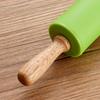 Silicone Rolling Pin with Wood Handle