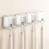 Toothbrush Holder Wall Mount Anti-Slip Stand Strong Load Capacity Quick Drainage Storage Organizer for Electric Toothbrushes