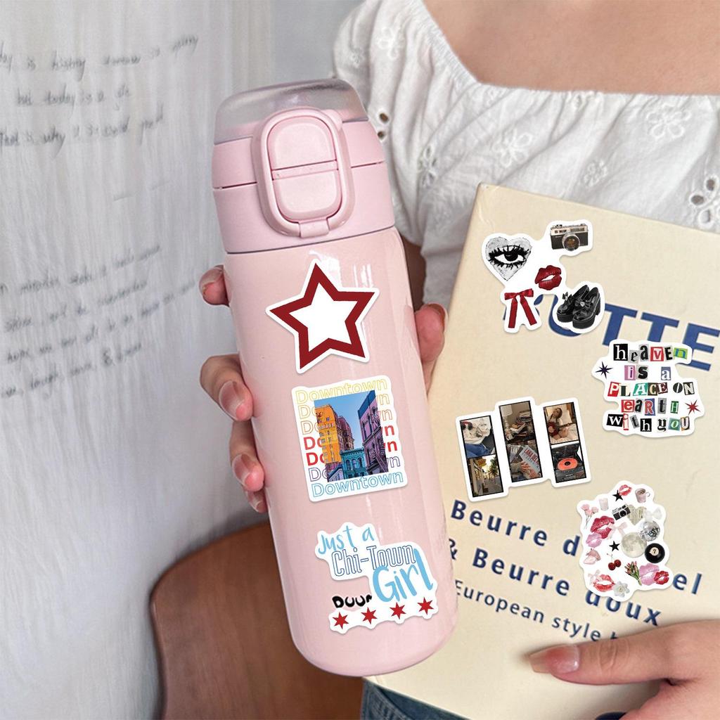Y2K Downtown Girls Stickers - 100 Waterproof DIY Designs for Guitar, Notebook, Luggage Decoration