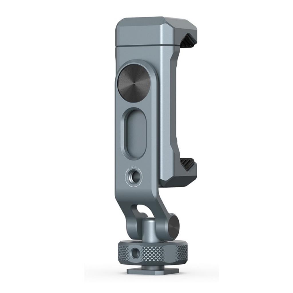 VRIG Metal Phone Tripod Mount with Cold Shoe & 1/4"-20 Screw 360° Rotation Smartphone Holder Tripod Adapter for iPhone Samsung