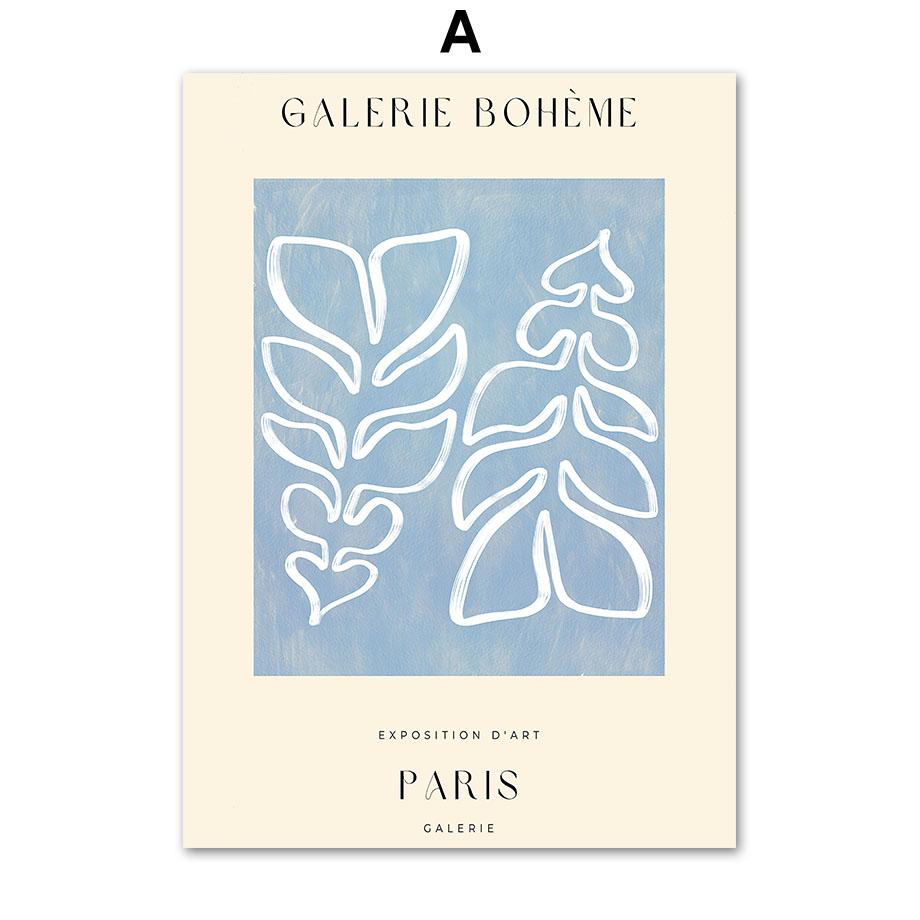 Abstract Fresh Flower Market Paris Plant Leaf Boho Nordic Posters And Prints Wall Art Canvas Painting Pictures Living Room Decor