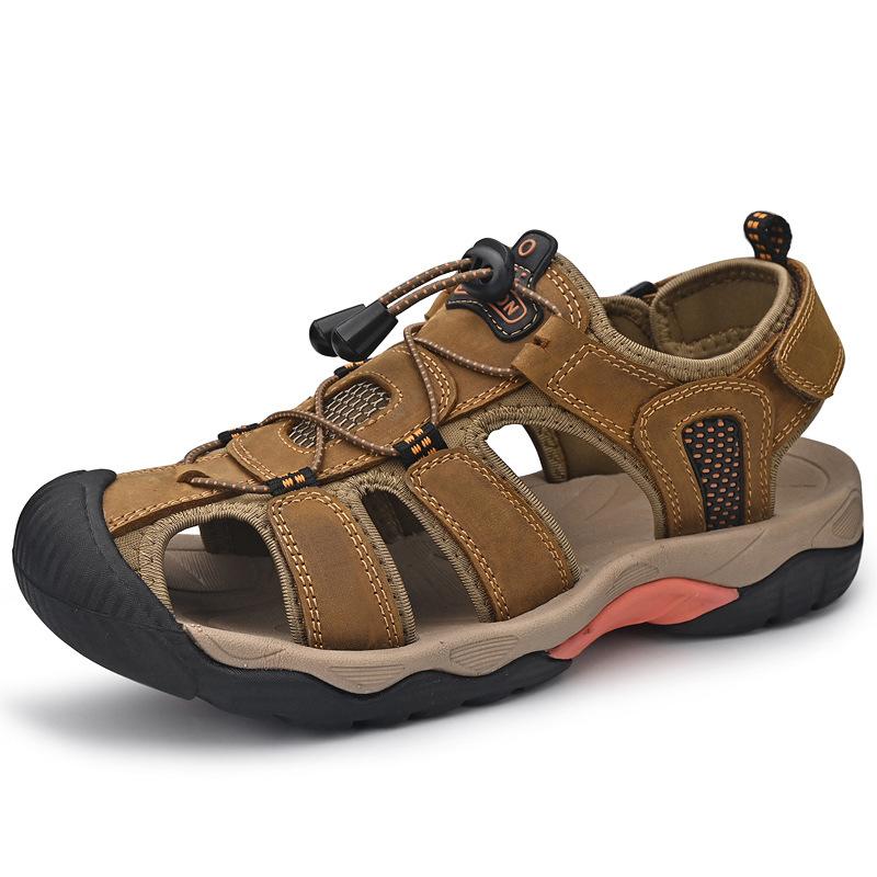 Foreign Trade Large Size Sandals Men's Outdoor Beach Sandals Bag Head Sandals Hollow Men's Breathable Creek Shoes
