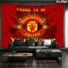Manchester United F Custom Name Wall Tapestry Aesthetic Wall Hanging Printed Fabric Blanket Decorative Tapestries for Bedroom Living Room Home Decor