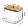 Modische Stabile Kunststoff Wattestäbchen- und Pad-Organizer Aufbewahrungsbox Tragbar für Make-up-Anwendung Haushaltsgebrauch