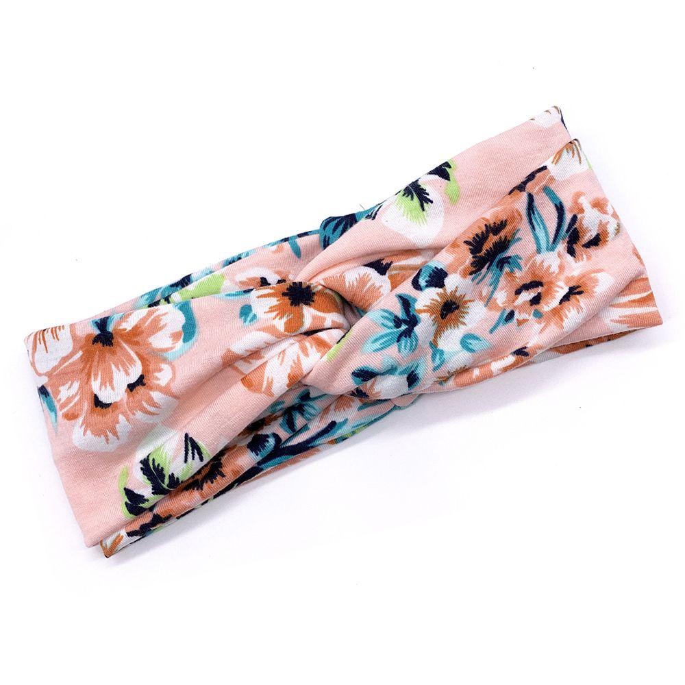 Comfortable Bohemian Style Elastic Headband With Floral Design For Active Women