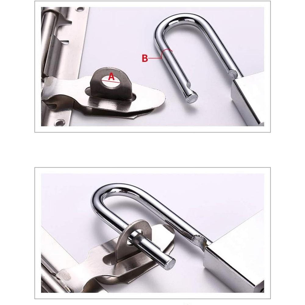Keyed Alike Padlock - Heavy Duty Alloy Long Shackle Padlock with Keys - Outdoor Padlock