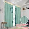 2pcs 2D flat printing Window Curtains Dance In The Rain 100% Polyester Fabric Without Electricity Holiday Decorations Perfect